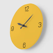 卵黄イエローF4BB29色名前オプションを追加 ラージ壁時計 (傾斜)