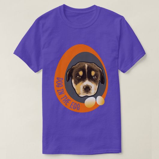 卵130の犬 Tシャツ (デザイン正面)