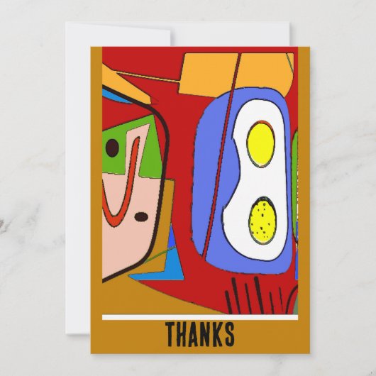 卵2個の抽象芸術 (正面)