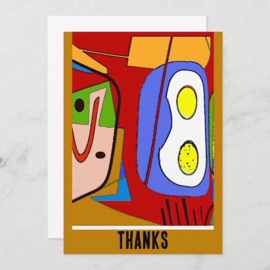 卵2個の抽象芸術 (正面/裏面)