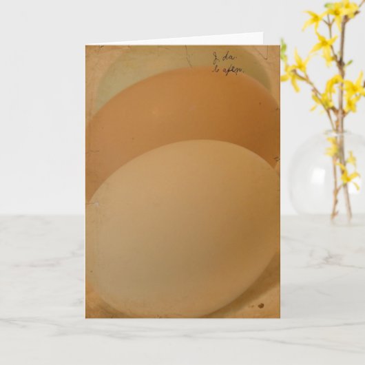 卵 カード (黄色い花)