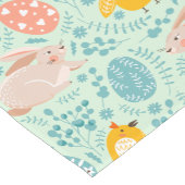 卵、バニー、雛、花とイースターパターン ショートテーブルランナー (コーナー)