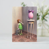 卵(小さな女の子付きバージョン) 案内状 (スタンド正面)