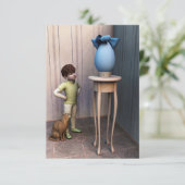 卵（小さな男の子とバージョン） 案内状 (スタンド正面)