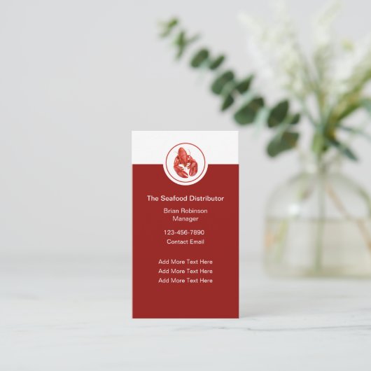 卸売シーフードディストリビュータの名刺 名刺 (スタンド正面)