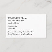 卸売店が名刺を供給 名刺 (裏面)