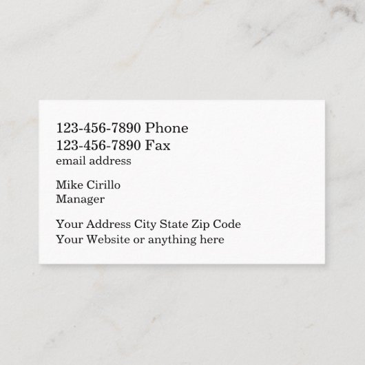 卸売店が名刺を供給 名刺 (裏面)