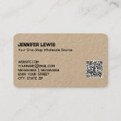 卸売販売代理店クラフト 名刺 (裏面)