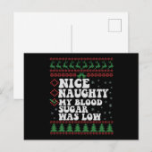 厄介な低血糖のクリスマス 糖尿病 ポストカード (正面/裏面)