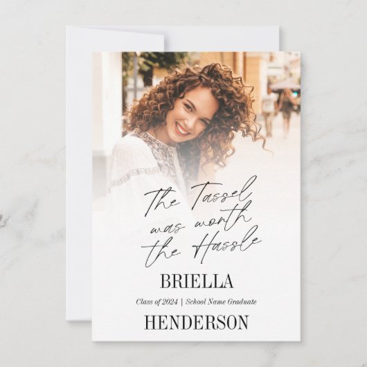 厄介な卒業発表に値する 案内状 (正面)