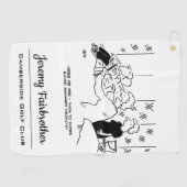 厄介な物体を取り巻く漫画おもしろい ゴルフタオル (横)