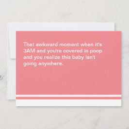 厄介な瞬間新生児カード – 女の子 招待状