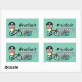 厄介な都市の偶発的なノックダウン自転車ラック 長方形シール (シート)