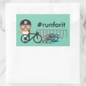 厄介な都市の偶発的なノックダウン自転車ラック 長方形シール (バッグ)