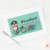 厄介な都市の偶発的なノックダウン自転車ラック 長方形シール (封筒)