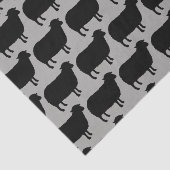 厄介ものはパターンのシルエットを描きます 薄葉紙 (詳細)