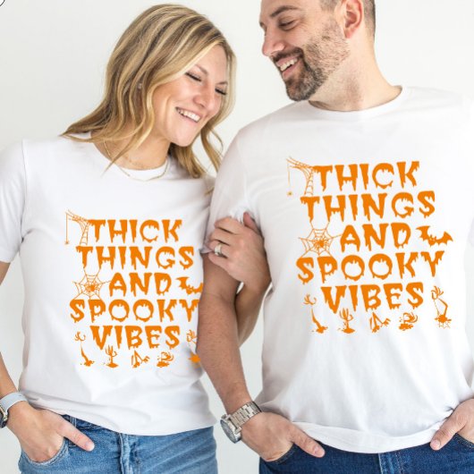 厚いもの不気味とビーブハロウィーン Tシャツ