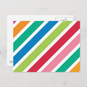 厚いキャンディストライプー ポストカード (正面/裏面)