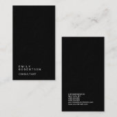 厚いシンプルプレーン灰色ブラックミニマモダンリスト 名刺 (正面/裏面)