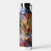 厚いテクスチャ絵を描パターン ウォーターボトル (背面)