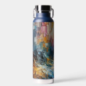 厚いテクスチャ絵を描パターン ウォーターボトル (正面)