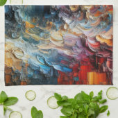 厚いテクスチャ絵を描パターン キッチンタオル (折り畳み)