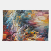 厚いテクスチャ絵を描パターン キッチンタオル (横)