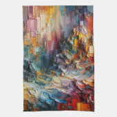 厚いテクスチャ絵を描パターン キッチンタオル (縦)