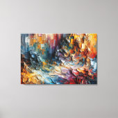 厚いテクスチャ絵を描パターン キャンバスプリント (正面)