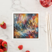 厚いテクスチャ絵を描パターン スタンダードカクテルナプキン (インサイチュ)