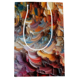 厚いテクスチャ絵を描パターン ミディアムペーパーバッグ