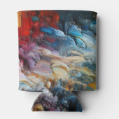 厚いテクスチャ絵を描パターン 缶クーラー (裏面)