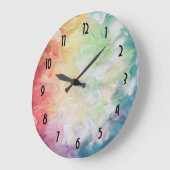厚いテクスチャ絵を描抽象芸術 ラージ壁時計 (傾斜)