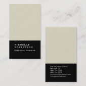 厚いプレーンエレガントミニマルモダンリスト 名刺 (正面/裏面)
