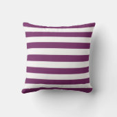 厚いモダンストライプモノグラムと紫の名前 クッション (裏面)