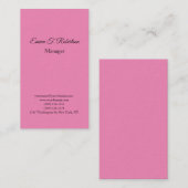 厚いモダントレンディーミニマリストフェミニンピンク 名刺 (正面/裏面)