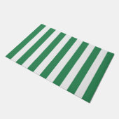 厚い垂直ストライプシーグリーン&ホワイトストライプの ドアマット (アングル)