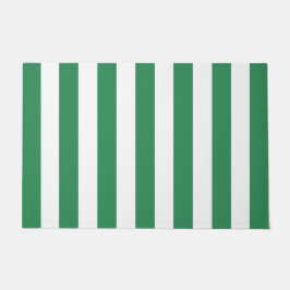 厚い垂直ストライプシーグリーン&ホワイトストライプの ドアマット