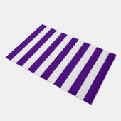 厚い垂直ストライプ藍白ストライプの ドアマット (アングル)