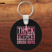 厚い太ももクラッシュガースジおもしろいムトレーニングボディービル キーホルダー (正面)