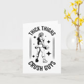 厚い太ももクラッシュ男のジムトレーニングフィットネスボディーブ カード (黄色い花)