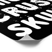 厚い太腿クラッシュスカル引用文 ポスター (角)