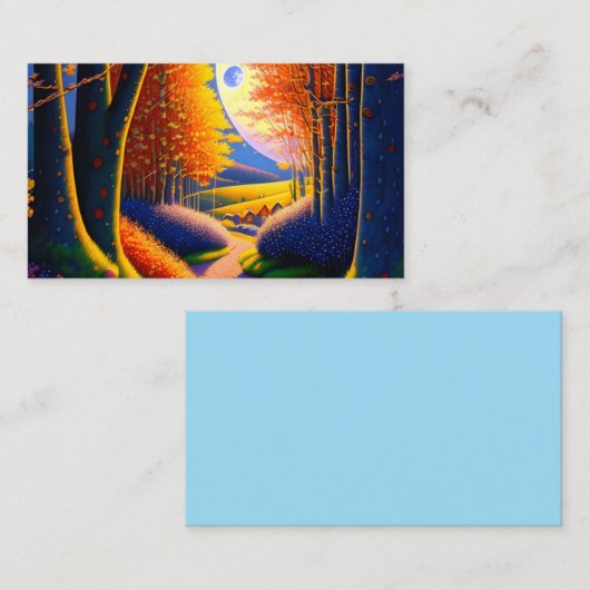 厚い生垣の間の狭い道装飾用クッション 名刺 (正面/裏面)