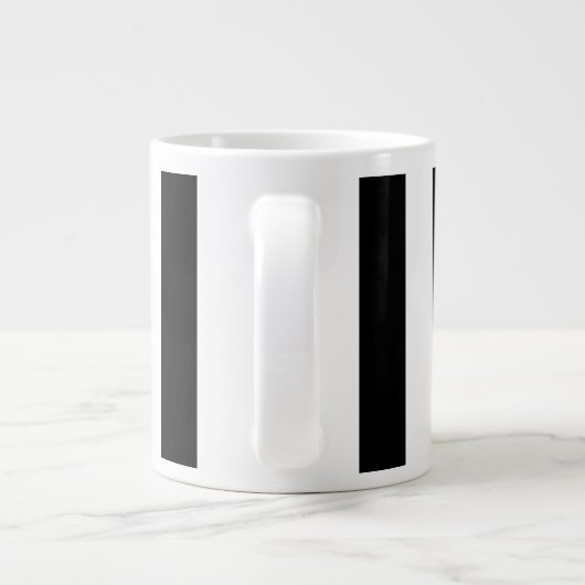 厚い縦ストライプのジャンボマグ ジャンボコーヒーマグカップ (裏面)