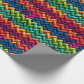 厚い羊毛カラフル模様 ラッピングペーパー (角)