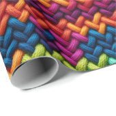 厚い羊毛カラフル模様 ラッピングペーパー (ロールコーナー)