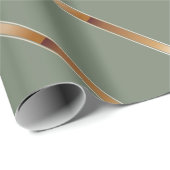 厚い銅の金属対角線は縞で飾ります ラッピングペーパー (ロールコーナー)