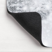 厚い雪のモミの木 マウスパッド (コーナー)