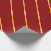 厚く明るい金ゴールドの金属対角線は縞で飾ります ラッピングペーパー (角)