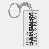 厚みと重い皮肉 キーホルダー (正面左)